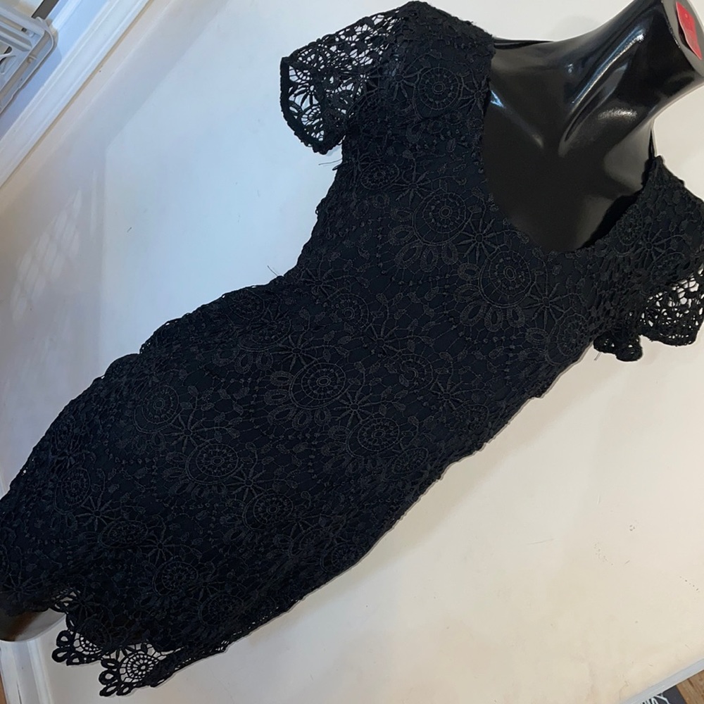 Hollister crochet black mini dress size small